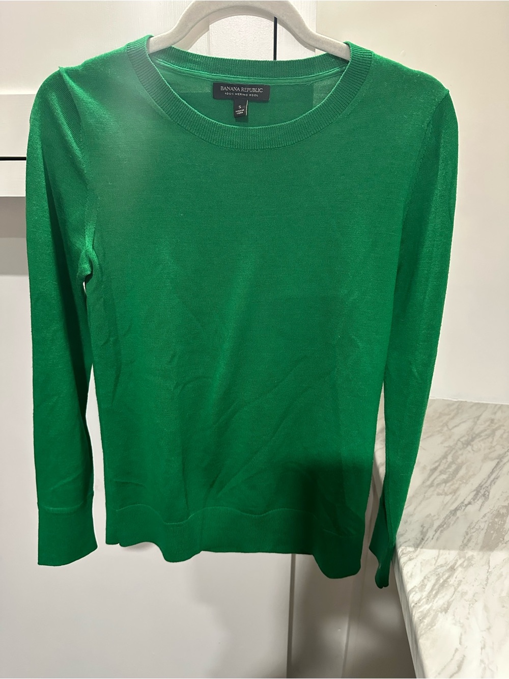 Banana Republic Emerald Green Long Sleeve Crewneck Sweater